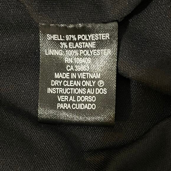 Tahari ASL Tie Waist Sheath Dress Knee Length 3/4 Long Sleeve Womens sz 8 Black - Picture 14 of 16